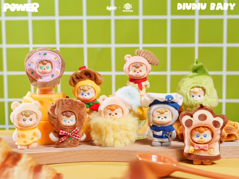 WOOO DIU DIU BABY パワーベアシリーズ トレーディングフィギュア（1BOX=8個入）