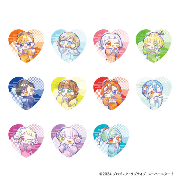【BOX販売】ラブライブ！スーパースター！！ トレーディングハート形缶バッジ（1BOX=11個入）