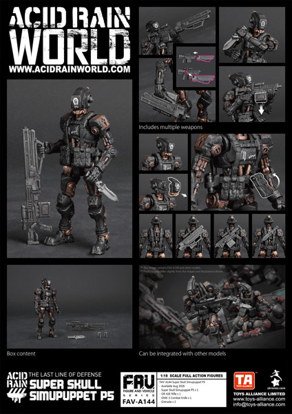 TOYS ALLIANCE LIMITED アシッドレイン 1/18スケール FAV-A144 スーパースカル シミュパペットP5