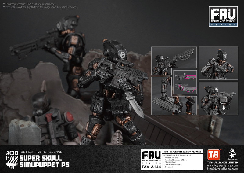 TOYS ALLIANCE LIMITED アシッドレイン 1/18スケール FAV-A144 スーパースカル シミュパペットP5