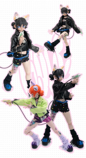 SONDOR GOOD MORNING FRIENDシリーズ ニャータトゥー 1/6スケール可動フィギュア（ブラック）