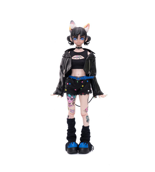 SONDOR GOOD MORNING FRIENDシリーズ ニャータトゥー 1/6スケール可動フィギュア（ブラック）
