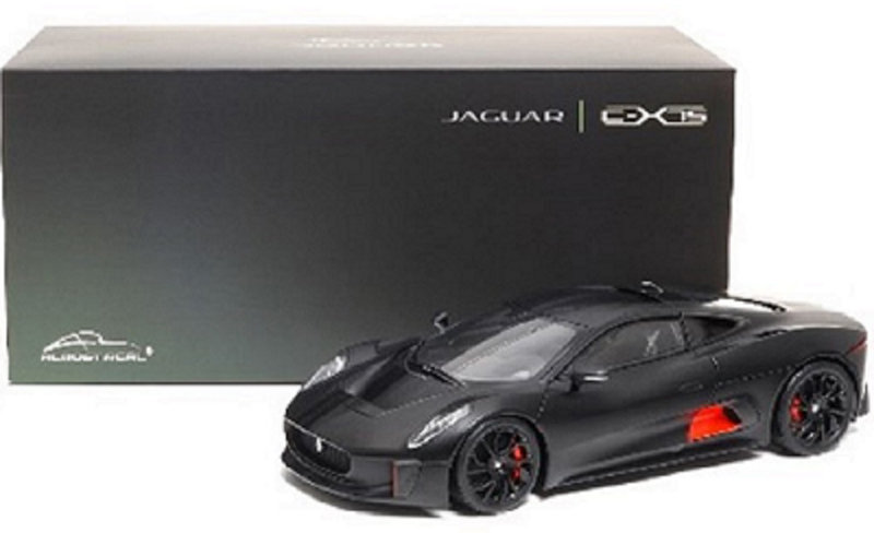 810605 Jaguar C-X75 - 2013 - Satin Black with Gloss Black Stripes 1/18