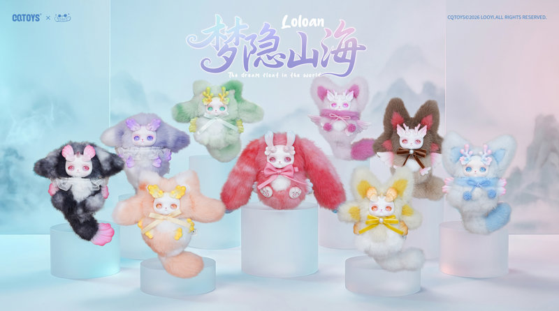 003_CQTOYS×LOLOAN（ロロアン） 山海に隠された夢シリーズ トレーディングプラッシュ（1BOX=8個入）