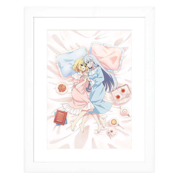 転生王女と天才令嬢の魔法革命 描き下ろしキャラファイングラフ アニスフィア＆ユフィリア/ベッド ※笑顔Ver. A4