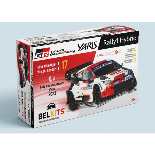 1/24 トヨタGR ヤリス ラリー1 ハイブリット WRC2023 ラリー・メキシコ ウィナー（日本語対訳補足説明書付属）