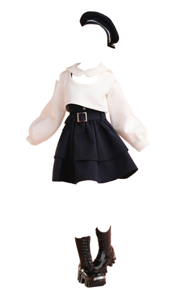 ワールドボックス 1/6 女性用アウトフィット ブラック・スウィート・パーティ セットのサムネイル画像