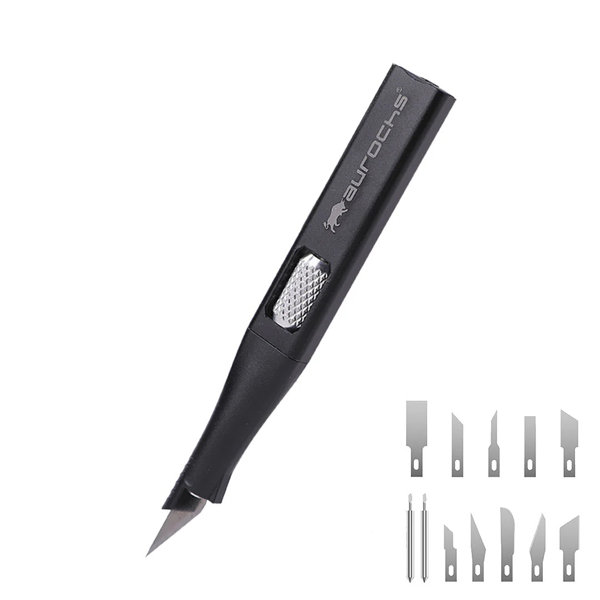 aurochs EZ-tools カービングナイフ DX12 刃先11種12刃枚付 ブラック