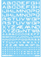 1/100 GM フォントデカール No.15「サイバースペース・アルファベット＃1」ホワイト