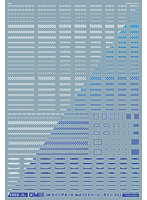 GM ラインデカール No.8「ストレート・ライン ＃2」ホワイト＆ネオンブルー