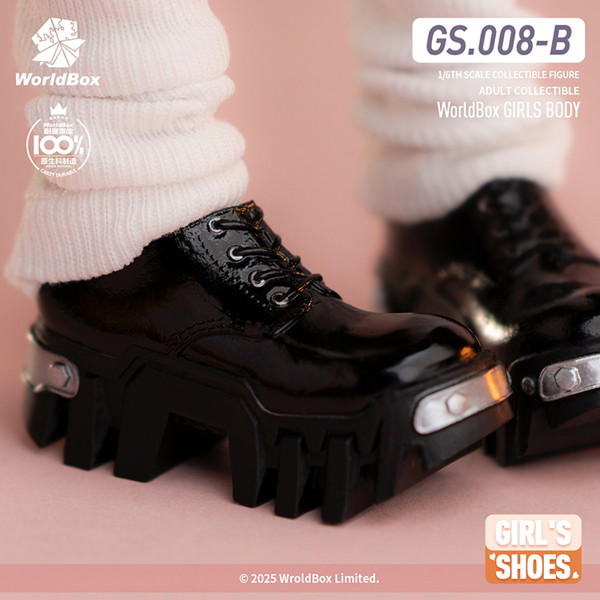 ワールドボックス 1/6 女性用アウトフィット ツーウェイ ブルドーザーブーツ ブラック