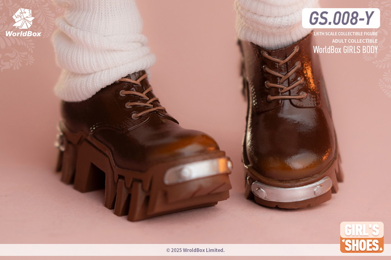 ワールドボックス 1/6 女性用アウトフィット ツーウェイ ブルドーザーブーツ タン