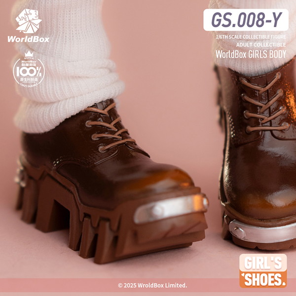 ワールドボックス 1/6 女性用アウトフィット ツーウェイ ブルドーザーブーツ タン