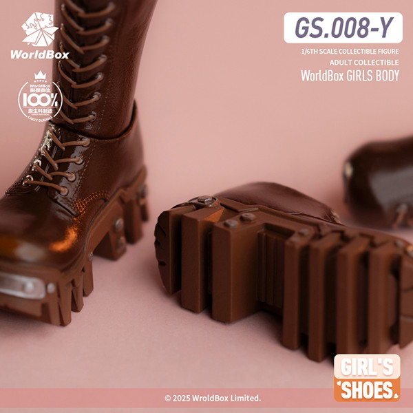 ワールドボックス 1/6 女性用アウトフィット ツーウェイ ブルドーザーブーツ タン