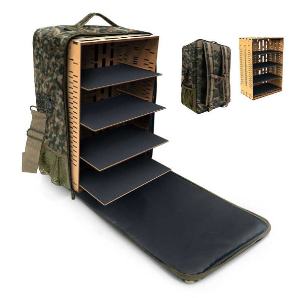 アーミー搬送バッグ迷彩柄（フィギュア用） Lサイズリュックのサムネイル画像