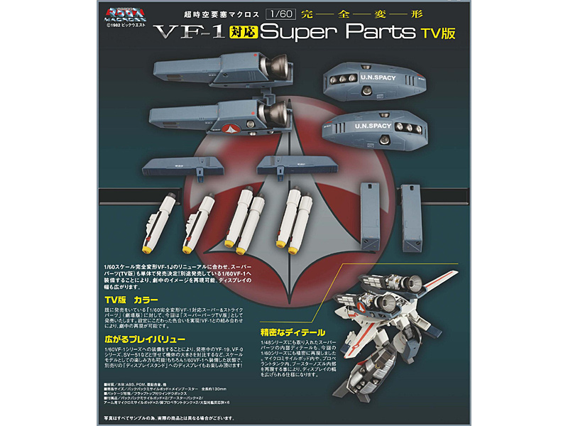 やまとマクロスシリーズ 1/60 完全変形 VF-1対応スーパーパーツ TV版