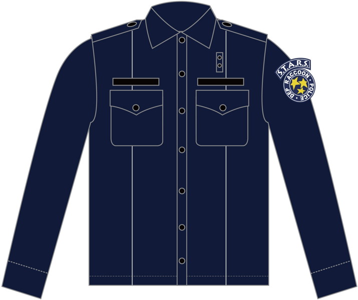 BIOHAZARD S.T.A.R.S. ポリスシャツ ネイビー L