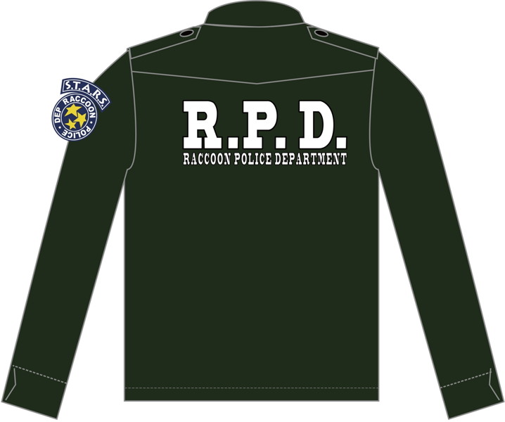 BIOHAZARD S.T.A.R.S. ポリスシャツ オリーブドラブ L