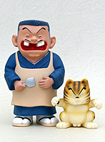 じゃりん子チエ ソフビシリーズお好み焼き屋のおっちゃんとアントニオ
