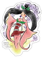 CAPCOM×B-SIDE LABELステッカー 大神 サクヤ姫
