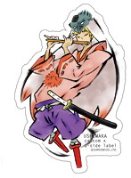 CAPCOM×B-SIDE LABELステッカー 大神 ウシワカ