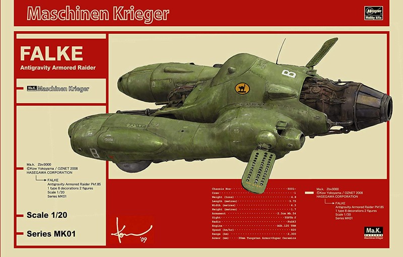マシーネンクリーガー 1/20 反重力戦闘機ファルケPkf.85