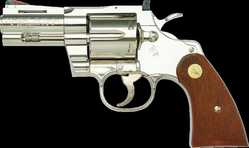 コルトパイソン3インチR-model ニッケルフィニッシュ