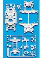 【クリックで詳細表示】MS強化シャーシセット(ホワイト)ミニ4特別