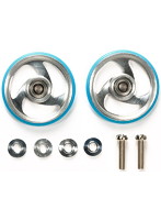 【クリックでお店のこの商品のページへ】19mmプラリング付アルミBローラー(Lブルー)