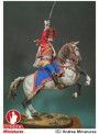 アンドレアミニチュア S8-F20 プロシア 軽騎兵(ユサール) 将校(騎馬)(1762年)