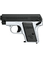 【クリックでお店のこの商品のページへ】ポケットハンドガン エアーコッキング No.16 25オート シルバーフレーム