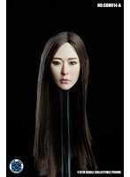 1/6フィギュア用ヘッド/ アジアン フィメール ブラウン ロングストレート ヘア 1/6 ヘッド