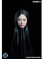 1/6フィギュア用ヘッド/ アジアン フィメール ブラック ロングストレート ヘア 1/6 ヘッド