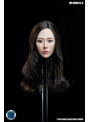1/6フィギュア用ヘッド/ アジアン フィメール ブラック ロングカールヘア 1/6 ヘッド