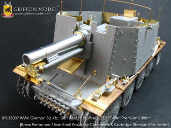 1/35 WW.II ドイツ軍 Sd.Kfz.138/1 ゲシュッツワーゲン38H s.IG.33/1グリレH型用 エッチングパーツ ’プレミアム・エディション’