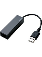 【クリックで詳細表示】有線LANアダプタ/USB2.0/Type-A/ブラック