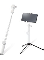【クリックで詳細表示】Bluetooth自撮り棒/三脚付/ホワイト