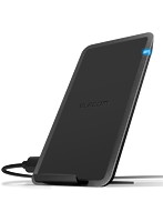 【クリックでお店のこの商品のページへ】Qi規格対応ワイヤレス充電器/5W/スタンド/卓上/ブラック