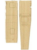 1/700 日本海軍航空母艦 赤城用木甲板シール(w/艦名プレート)