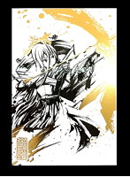 御城プロジェクト:RE〜CASTLE DEFENSE〜 彦根城コラボ記念 墨絵ポストカード 聚楽第