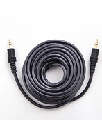 オーディオケーブル 3.5mmステレオミニプラグ（オス）- 3.5mmステレオミニプラグ（オス） ブラック 5m AS-CAMU015