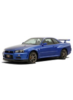 ニッサン R34スカイライン GT-R（ベイサイドブルー）