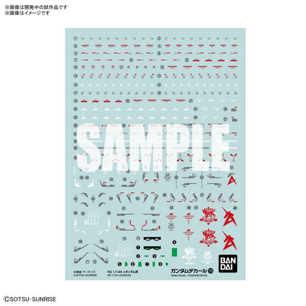 【12月再生産分】ガンダムデカールNo.125 RG 1/144 νガンダム用