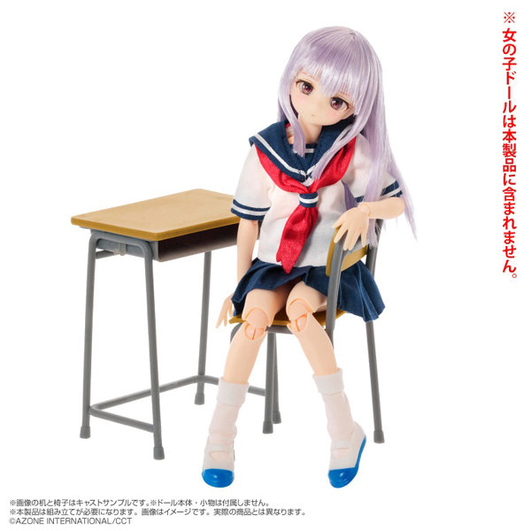 あぞプラシリーズ 1/6スケール 学校の机と椅子