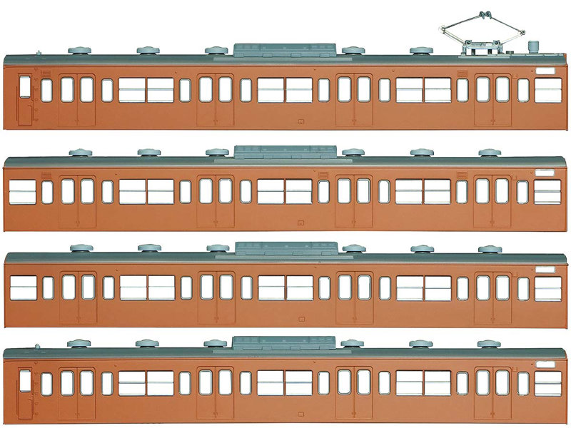 18002 国鉄（JR）103系＜低運・非ユニット窓・冷改車・オレンジ＞ 基本4両編成ボディキットB