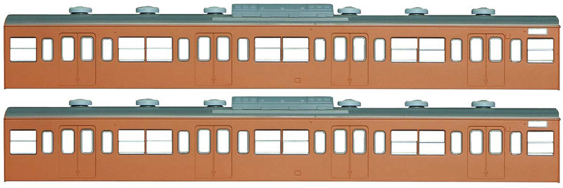 18004 国鉄（JR）103系＜低運・非ユニット窓・冷改車・オレンジ＞ 増結用サハ2両ボディキット