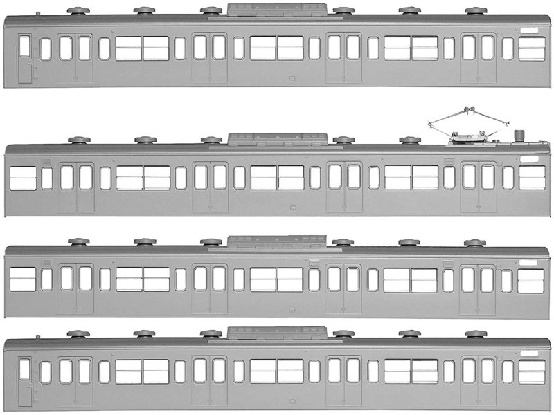 18501 国鉄（JR）103系＜低運・非ユニット窓・冷改車＞ 基本4両編成ボディキットA