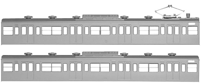 18503 国鉄（JR）103系＜低運・非ユニット窓・冷改車＞ 増結用モハ2両ボディキット