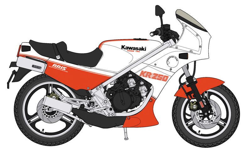 カワサキ KR250 （KR250A） ‘ホワイト/レッドカラー’