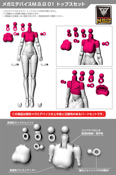 メガミデバイスM.S.G 01 トップスセット ホワイト
